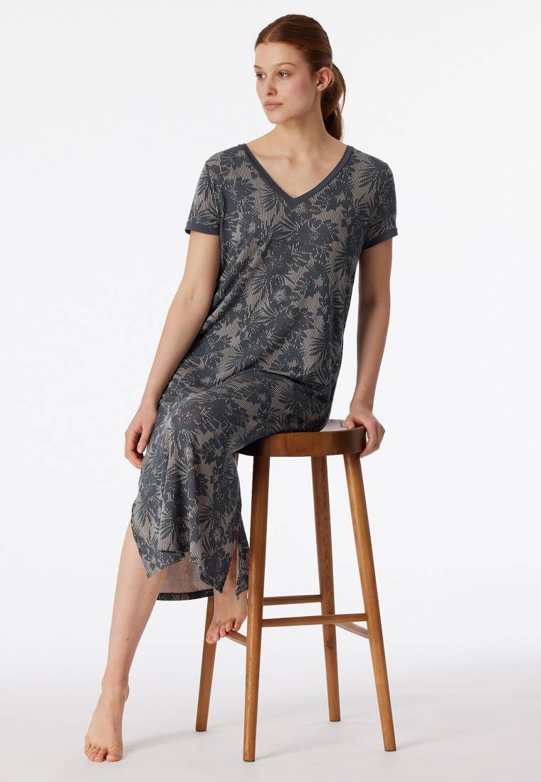 Schiesser Sleepshirt kurzarm V-Ausschnitt multicolor - selected! premium inspiration