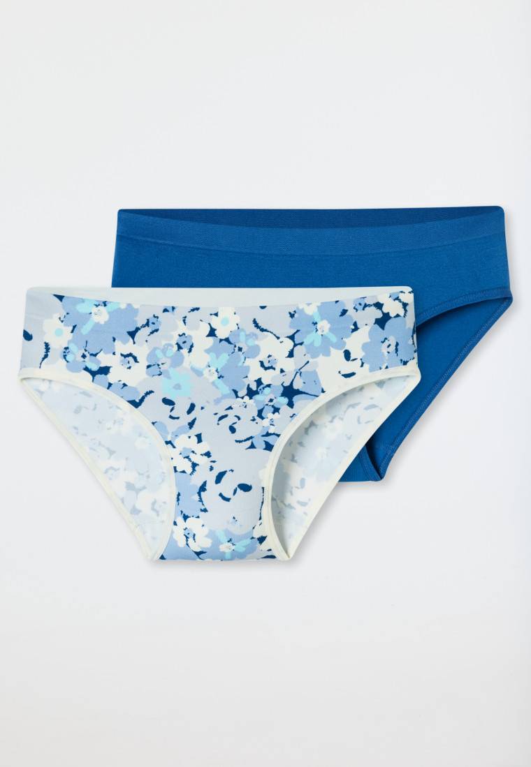 Schiesser Slips 2er-Pack Dunkelblau/ Gemustert - Seamless