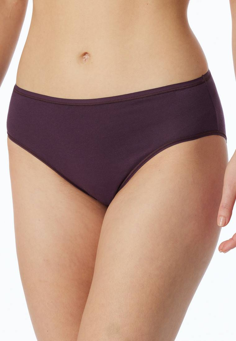 Schiesser Slips 2er-Pack Organic Cotton Dunkelblau/pflaume - 95/5