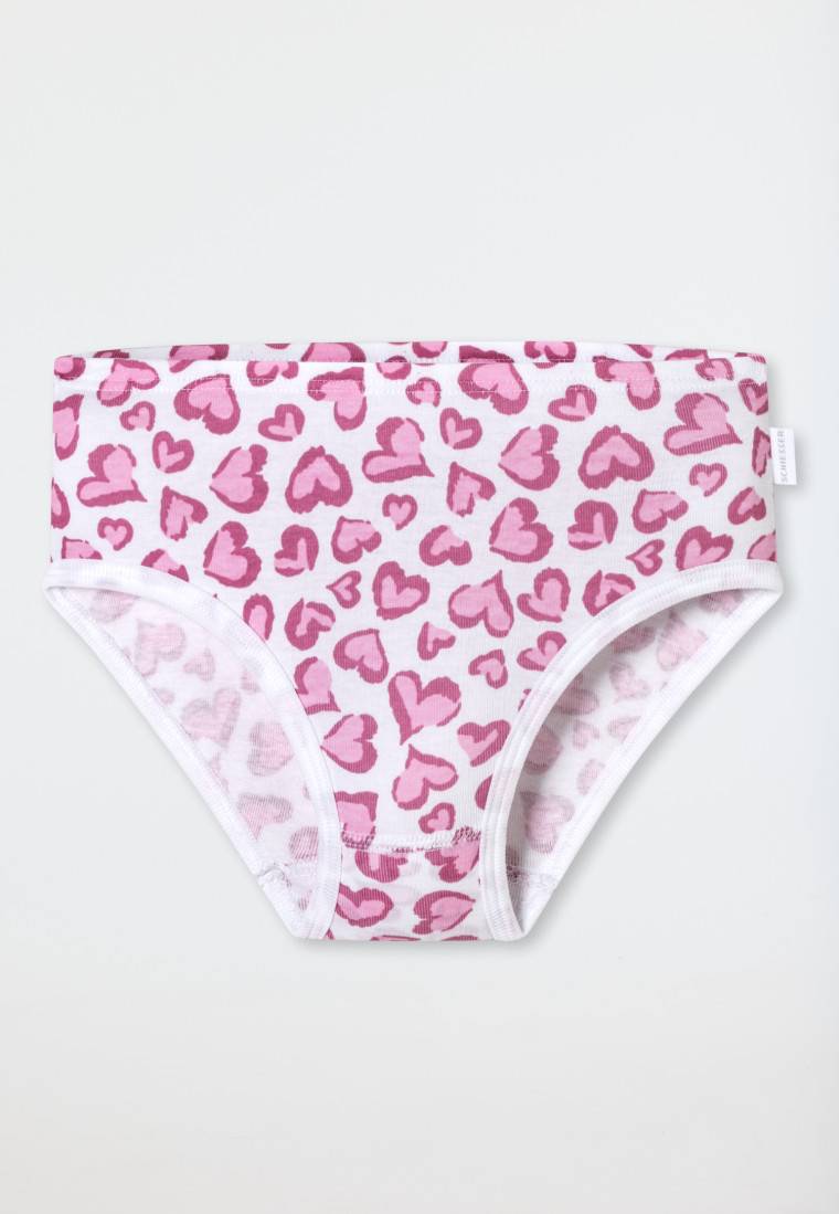 Schiesser Slips 3er-Pack Herzen Rosa/weiß - Fine Rib
