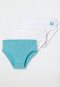 Schiesser Slips 3er-Pack Sterne Monde blau/weiß - Fine Rib