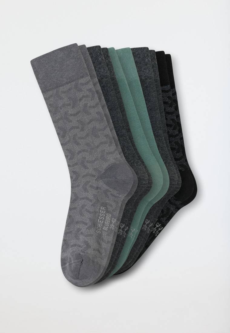 Schiesser Socken 5er-Pack Mehrfarbig Gemustert - Bluebird