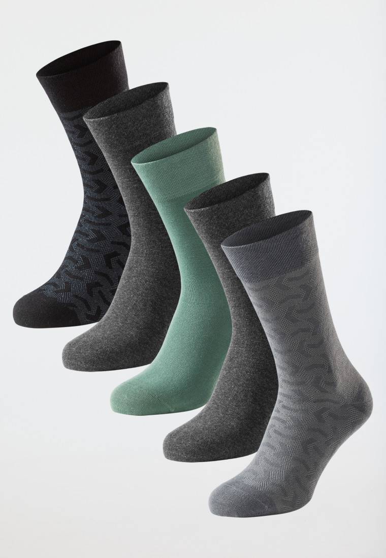 Schiesser Socken 5er-Pack mehrfarbig gemustert - Bluebird