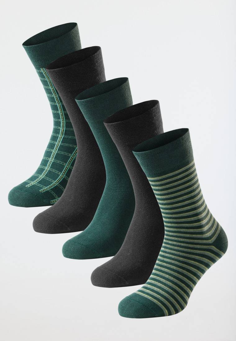 Schiesser Socken 5er-Pack mehrfarbig gemustert - Bluebird