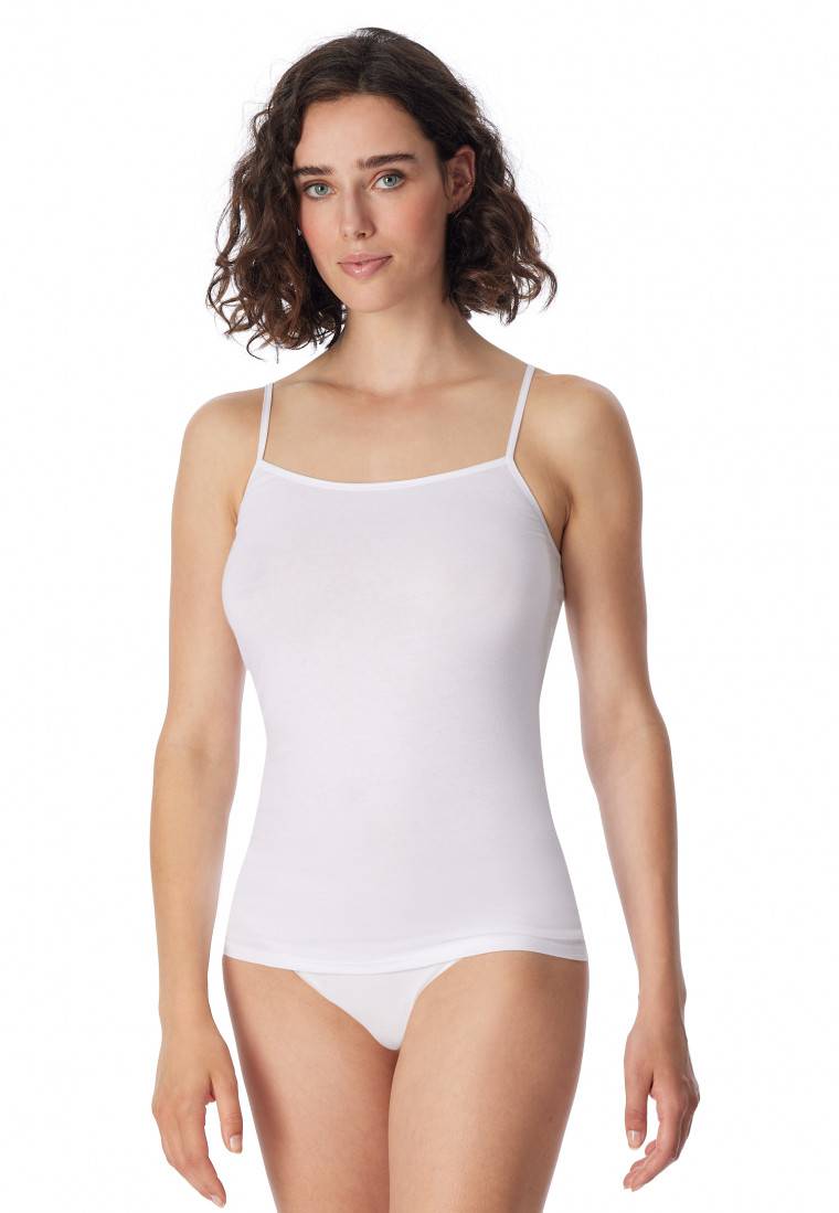 Schiesser Spaghetti-Top 2er-Pack Organic Cotton Weiß - 95/5