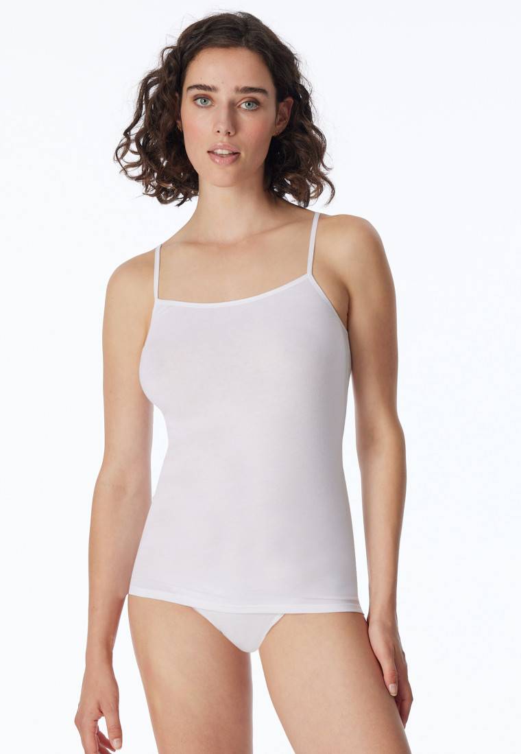 Schiesser Spaghetti-Top 2er-Pack Organic Cotton weiß - 95/5