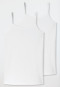 Schiesser Spaghetti-Tops 2er-Pack Organic Cotton weiß - 95/5