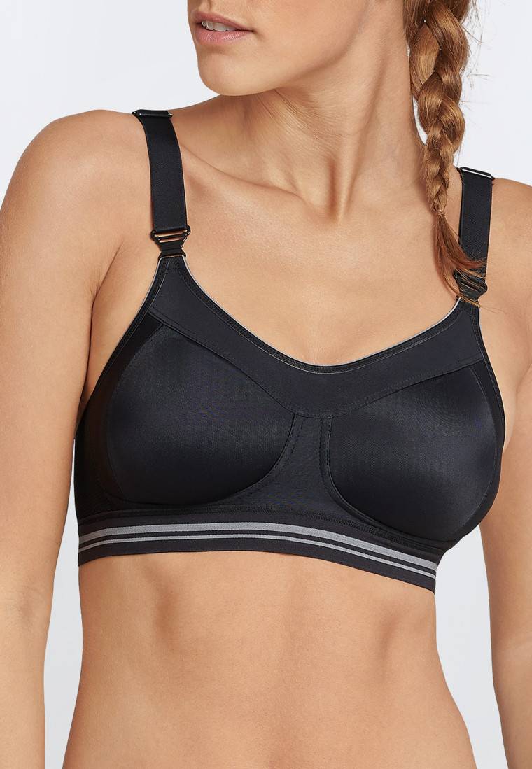 Schiesser Sport-BH Aktiv High Impact Schwarz - SCHIESSER Sport