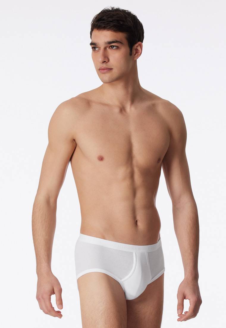 Schiesser Sportslips 2er-Pack mit Eingriff Feinripp weiß - Original Feinripp