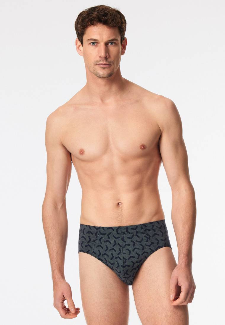 Schiesser Supermini 3er-Pack Organic Cotton dunkelblau gemustert - 95/5