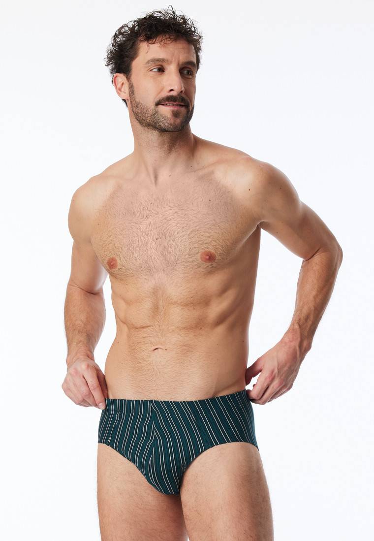 Schiesser Supermini 3er-Pack Organic Cotton uni/geringelt mehrfarbig - 95/5