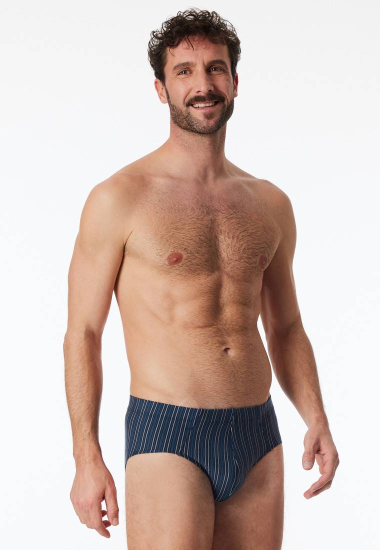 Schiesser Supermini 3er-Pack Organic Cotton uni/geringelt mehrfarbig - 95/5