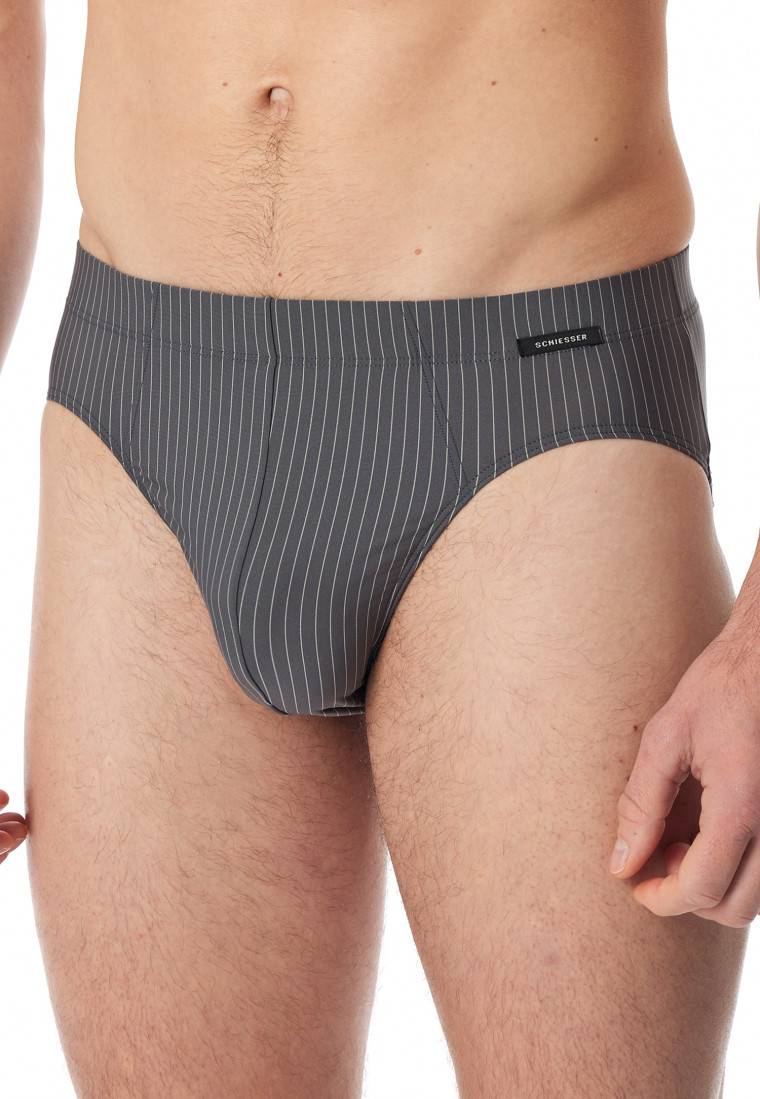 Schiesser Supermini Micro-Qualität Nadelstreifen Anthrazit - Pure Micro