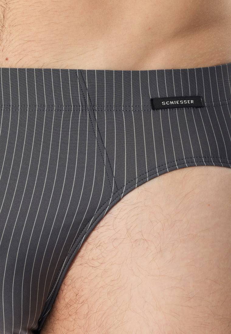 Schiesser Supermini Micro-Qualität Nadelstreifen Anthrazit - Pure Micro