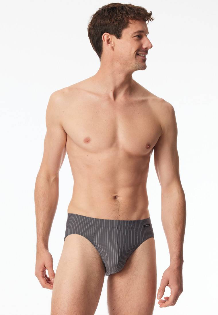 Schiesser Supermini Micro-Qualität Nadelstreifen anthrazit - Pure Micro