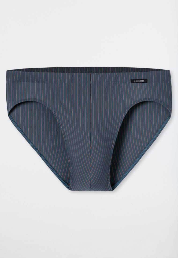 Schiesser Supermini Micro-Qualität Nadelstreifen Jeansblau - Pure Micro