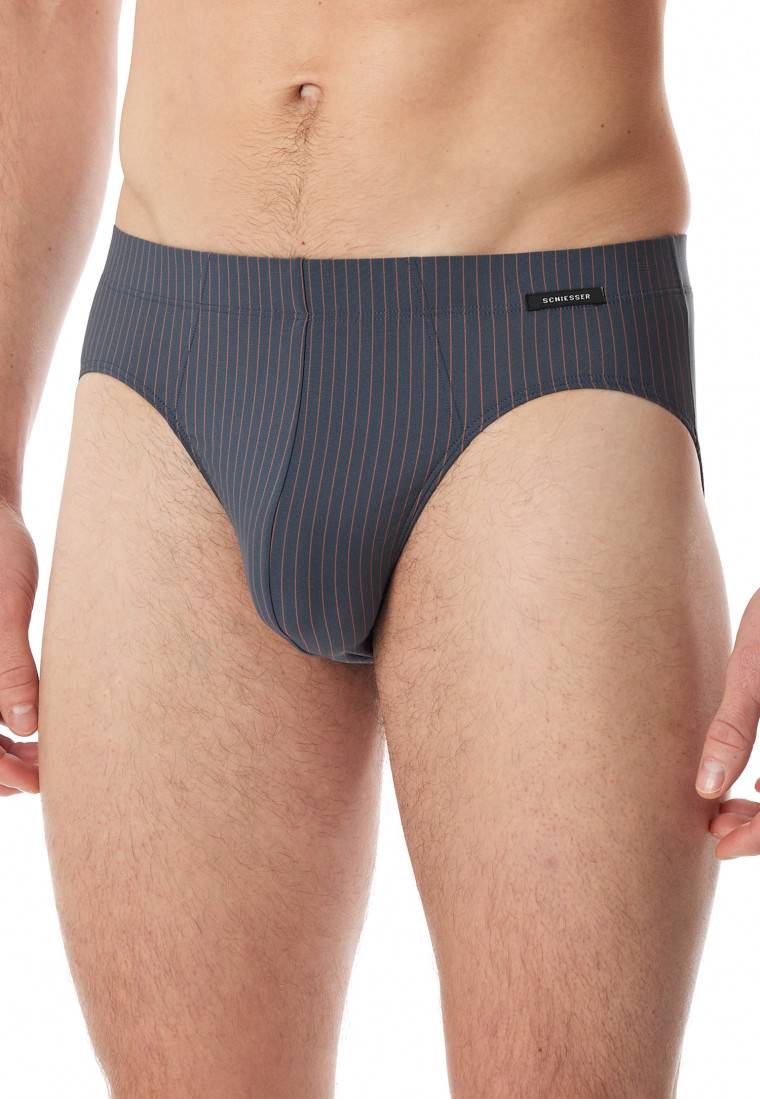 Schiesser Supermini Micro-Qualität Nadelstreifen Jeansblau - Pure Micro