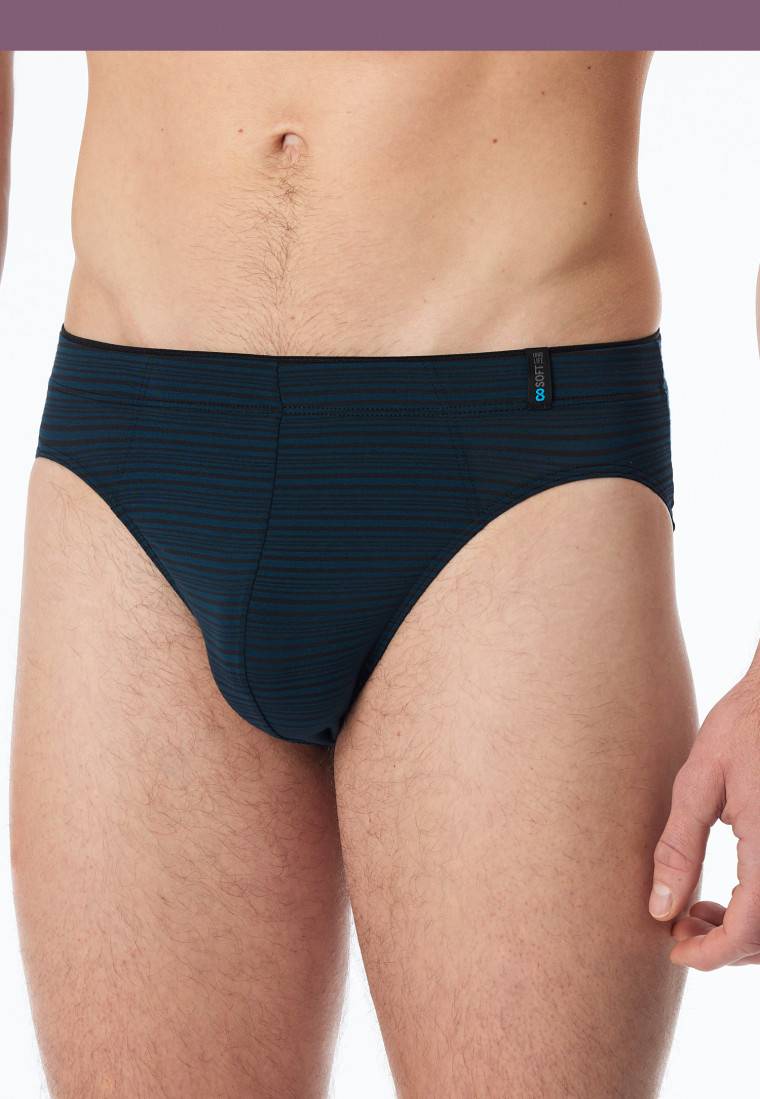 Schiesser Supermini Modal Streifen Petrol - Long Life Soft