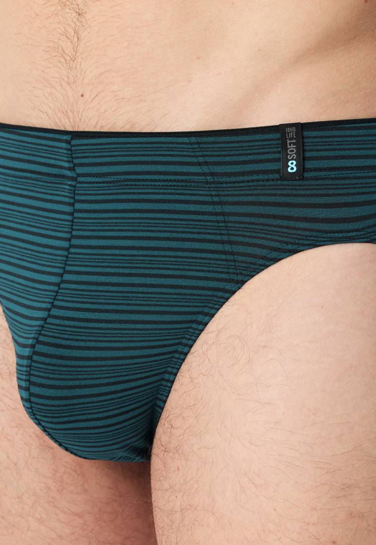 Schiesser Supermini Modal Streifen Petrol - Long Life Soft