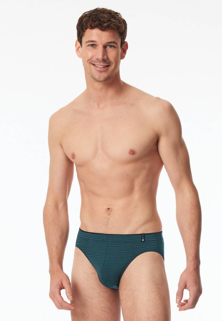 Schiesser Supermini Modal Streifen petrol - Long Life Soft