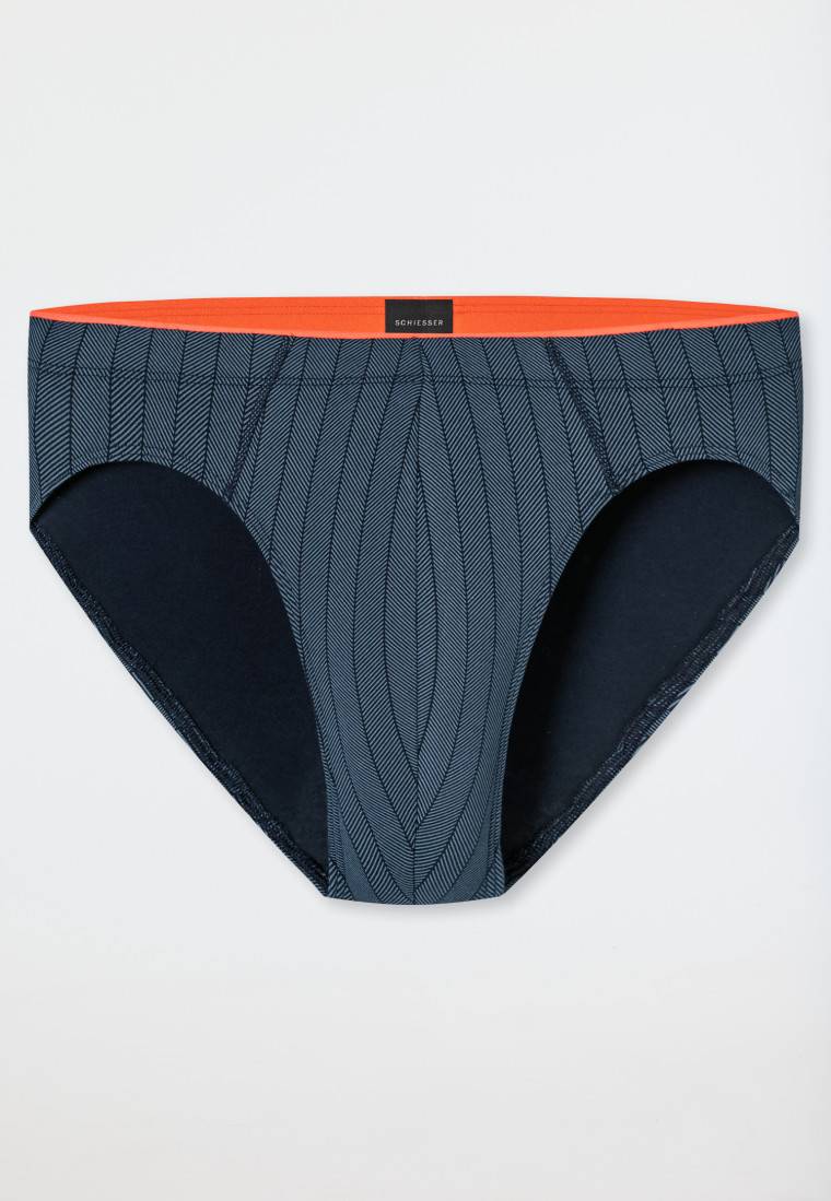 Schiesser Supermini Organic Cotton Gestreift Blaugrau - 95/5