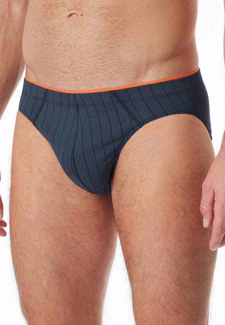 Schiesser Supermini Organic Cotton Gestreift Blaugrau - 95/5