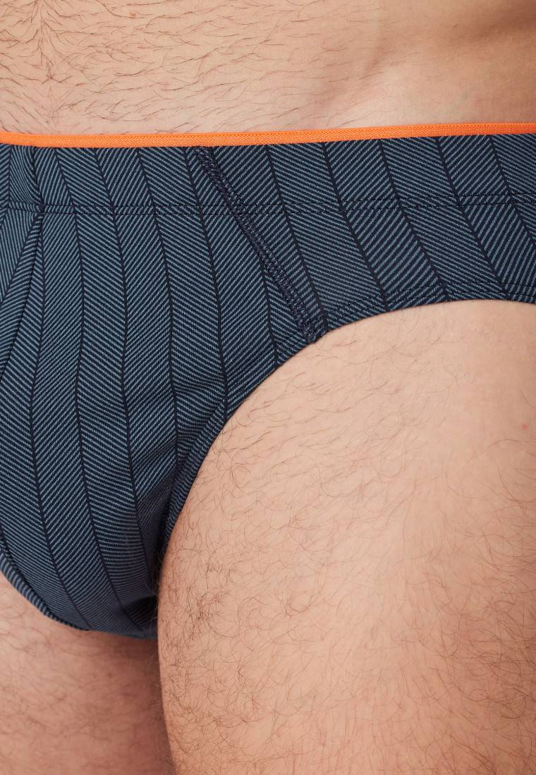 Schiesser Supermini Organic Cotton Gestreift Blaugrau - 95/5