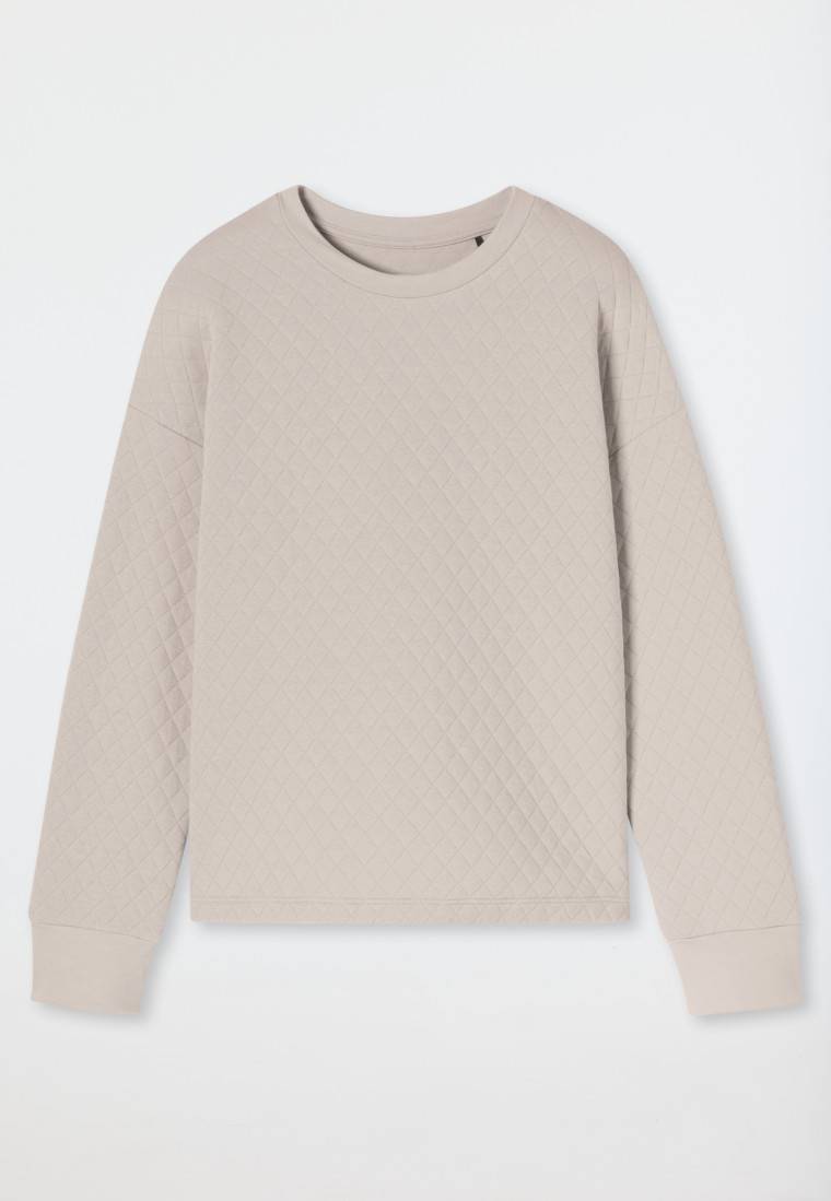 Schiesser Sweatshirt Jersey-Quiltstoff Und Sweatware Beige - Mix+Relax