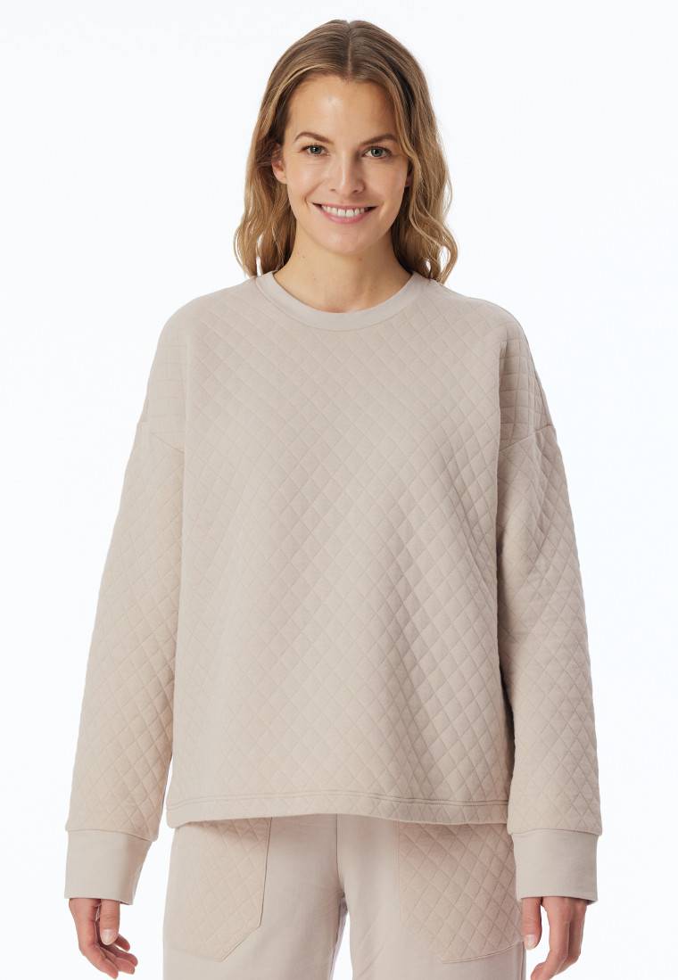 Schiesser Sweatshirt Jersey-Quiltstoff Und Sweatware Beige - Mix+Relax