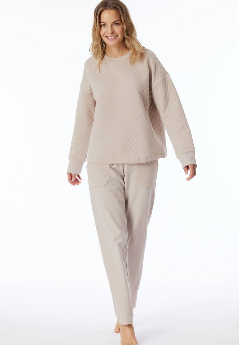 Schiesser Sweatshirt Jersey-Quiltstoff und Sweatware beige - Mix+Relax Schiesser Sweatshirt Jersey-Quiltstoff und Sweatware beige - Mix+Relax