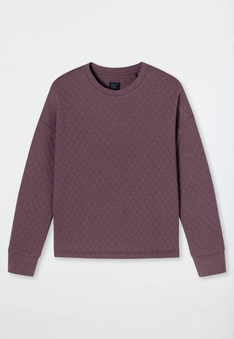 Schiesser Sweatshirt Jersey-Quiltstoff Und Sweatware Malve - Mix+Relax