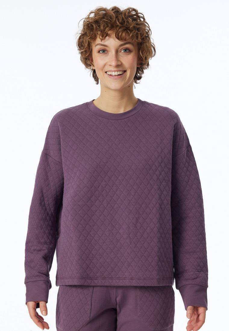 Schiesser Sweatshirt Jersey-Quiltstoff Und Sweatware Malve - Mix+Relax