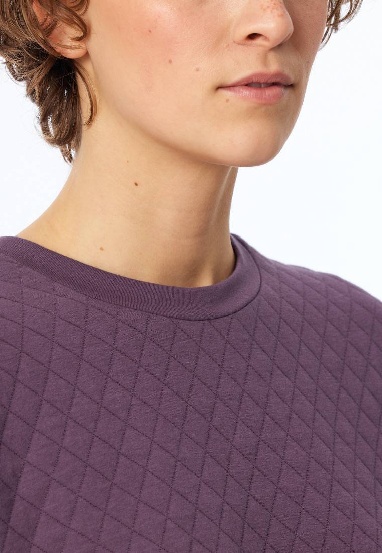 Schiesser Sweatshirt Jersey-Quiltstoff Und Sweatware Malve - Mix+Relax