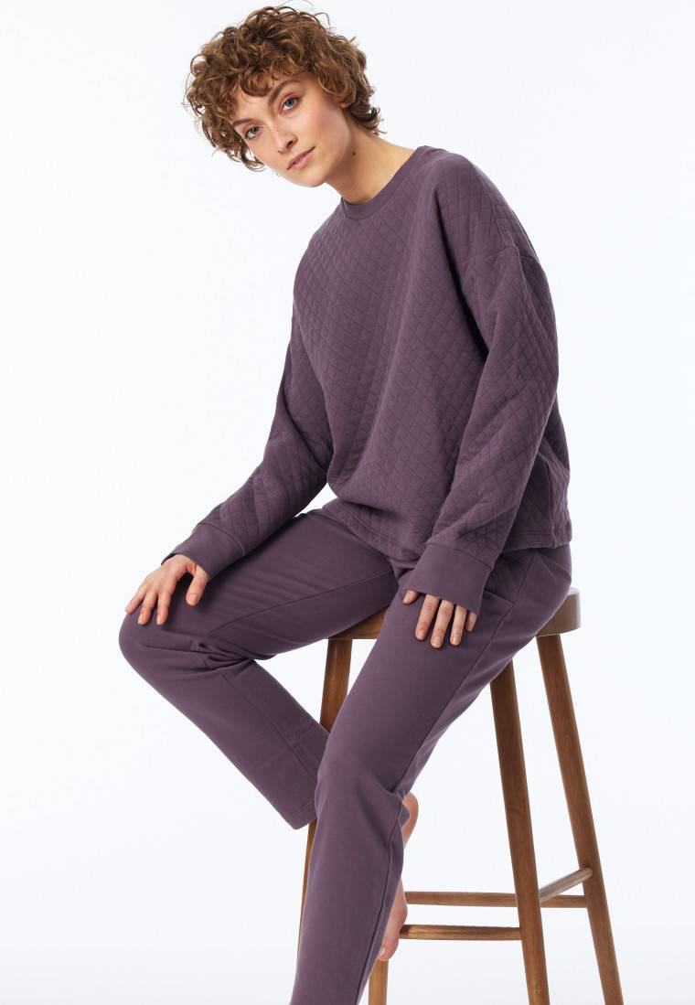 Schiesser Sweatshirt Jersey-Quiltstoff und Sweatware malve - Mix+Relax