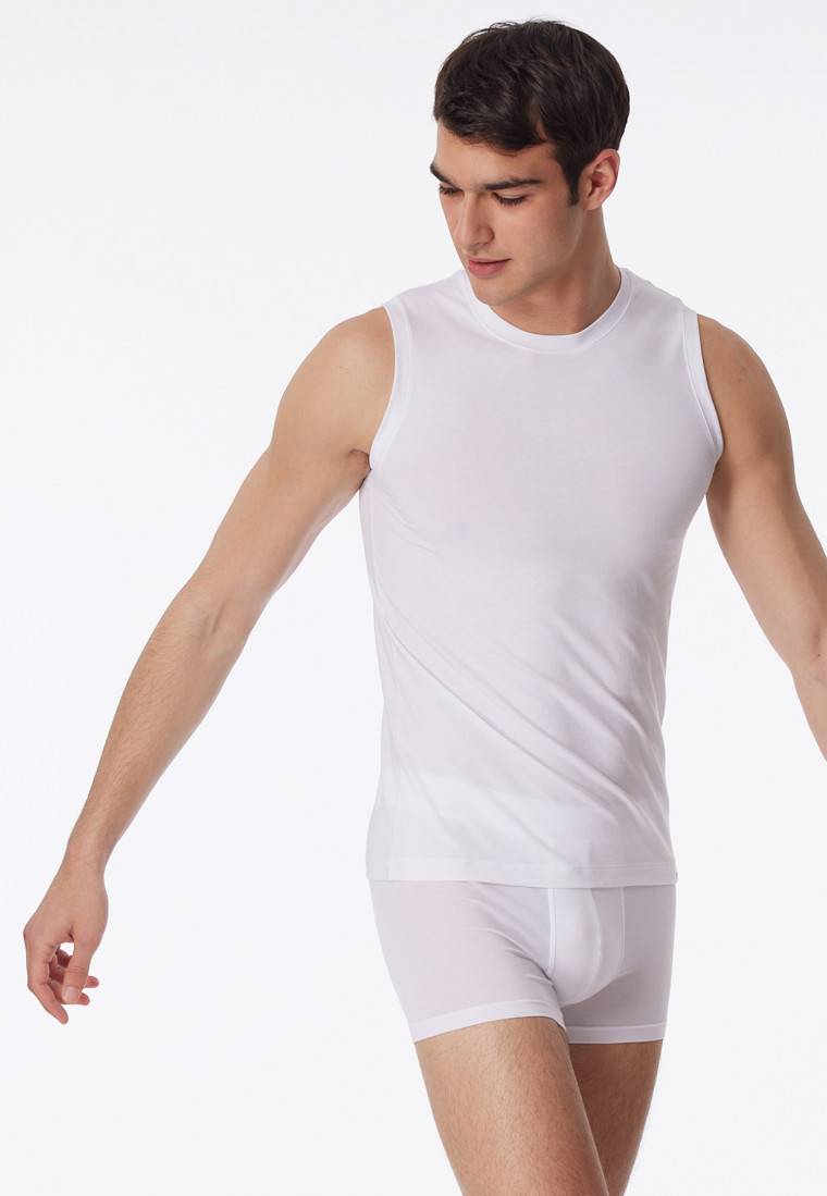 Schiesser Tank Top modische Schnittform weiß - Long Life Soft