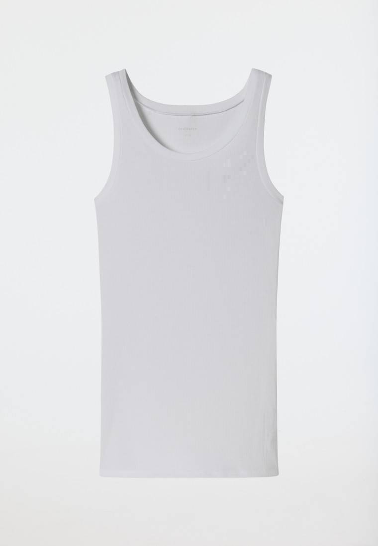 Schiesser Tanktop Doppelripp Organic Cotton Weiß - Pure Rib