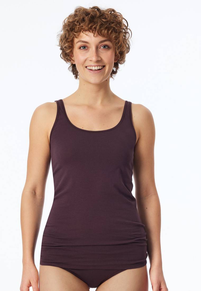 Schiesser Top 2er-Pack Organic Cotton Dunkelblau/bordeaux - 95/5 Organic