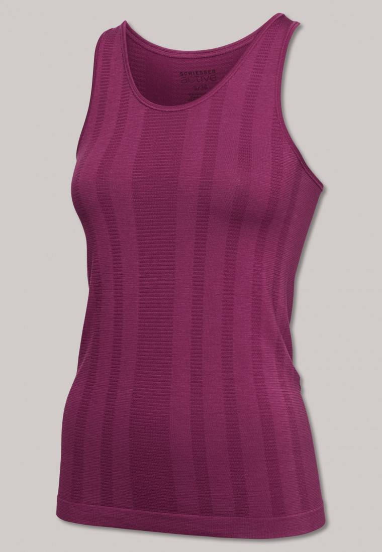 Schiesser Top Seamless Bambus Beere - Active Mesh Bamboo