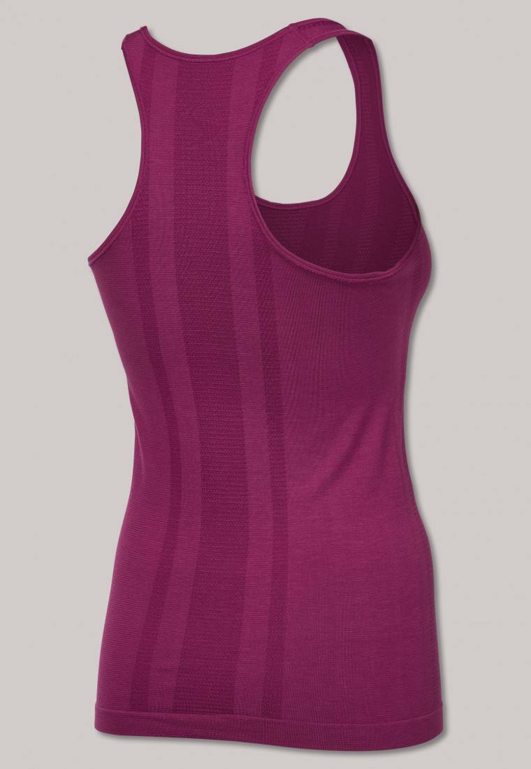 Schiesser Top Seamless Bambus Beere - Active Mesh Bamboo