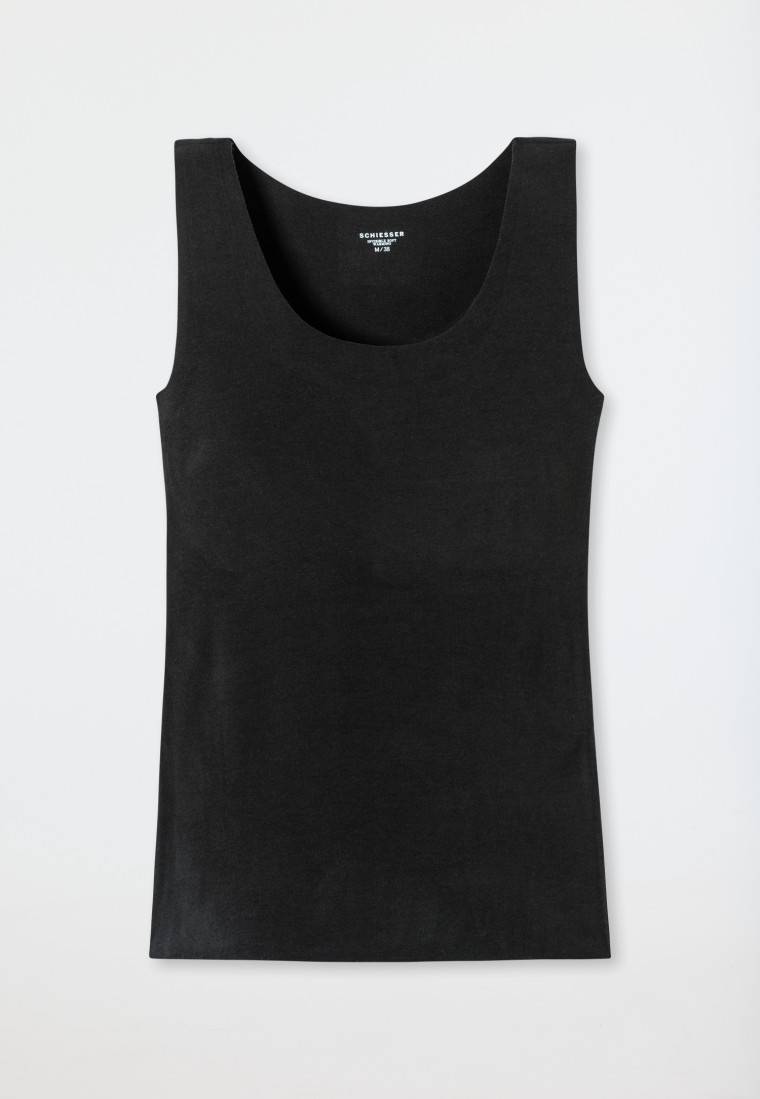 Schiesser Top Wärmend Herausnehmbare Pads Schwarz - Invisible Soft Warming