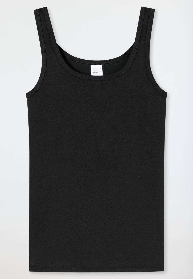 Schiesser Tops 2er-Pack Organic Cotton Schwarz / Offwhite - 95/5