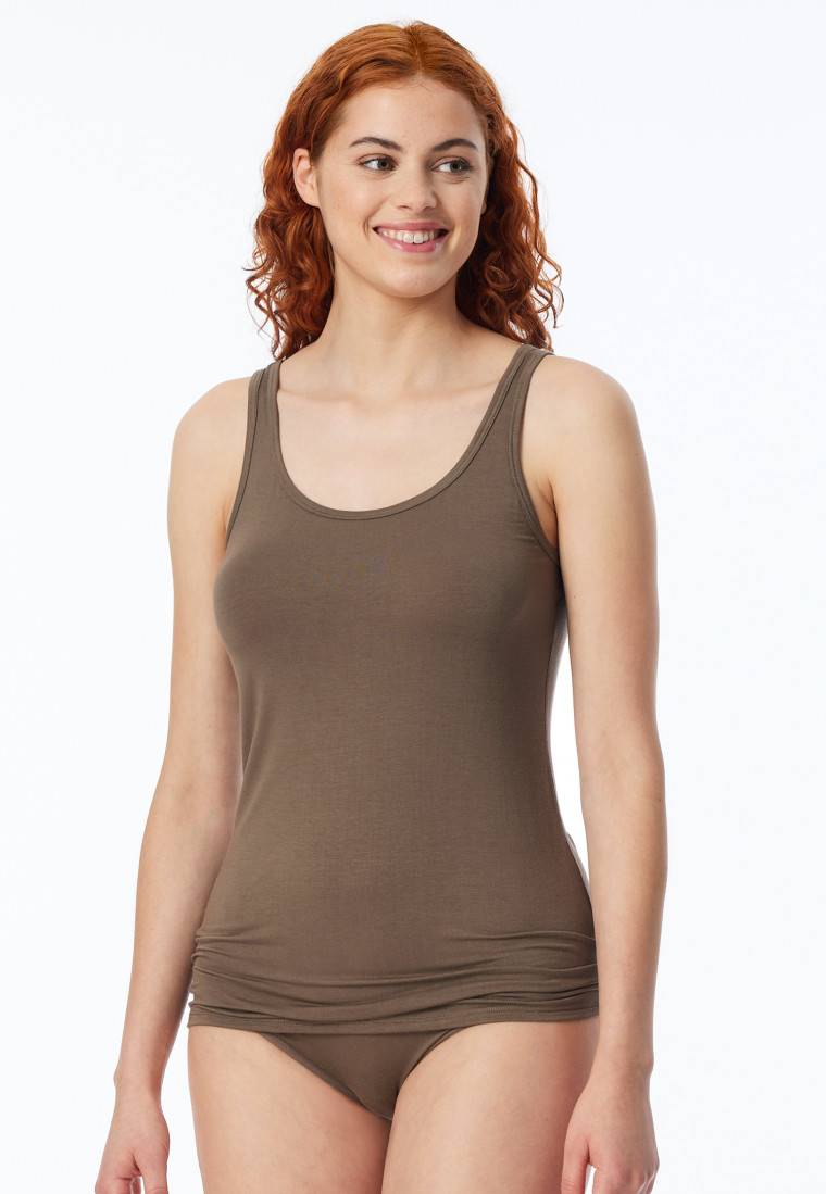 Schiesser Trägertops 2er-Pack Beige/taupe - Modal Essentials