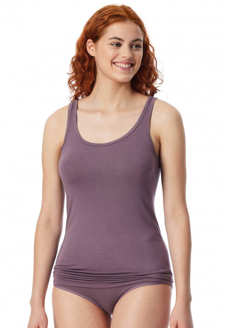 Schiesser Trägertops 2er-Pack Dunkelblau/malve - Modal Essentials