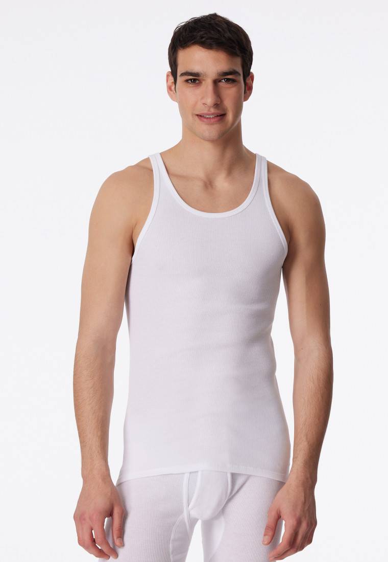 Schiesser Unterhemden 2er-Pack Doppelripp Weiß - Original Classics