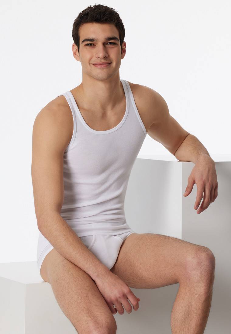 Schiesser Unterhemden 2er-Pack Feinripp weiß - Original Classics