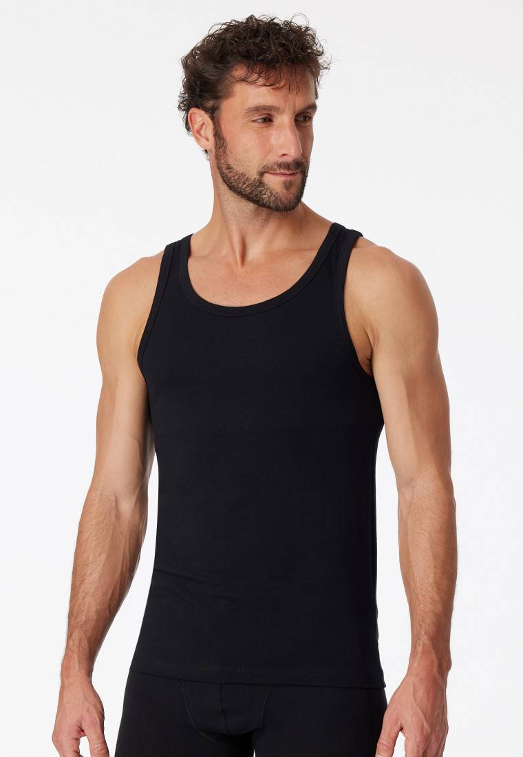 Schiesser Unterhemden 2er-Pack Organic Cotton Schwarz – 95/5