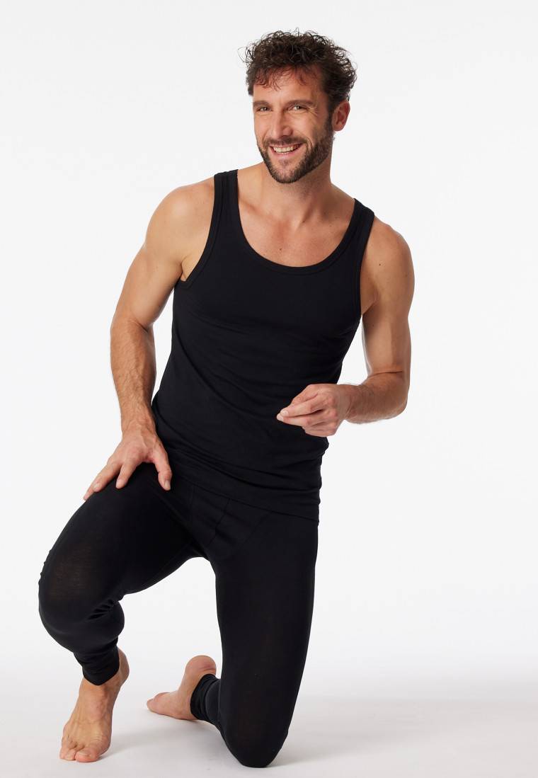 Schiesser Unterhemden 2er-Pack Organic Cotton schwarz – 95/5