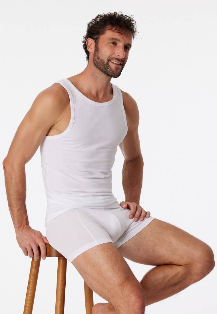 Schiesser Unterhemden 2er-Pack Organic Cotton weiß – 95/5