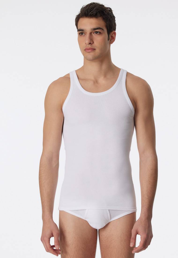 Schiesser Unterhemden Doppelripp 2er-Pack Weiß - Essentials