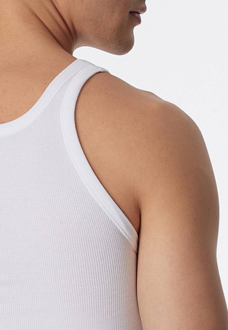 Schiesser Unterhemden Doppelripp 2er-Pack Weiß - Essentials